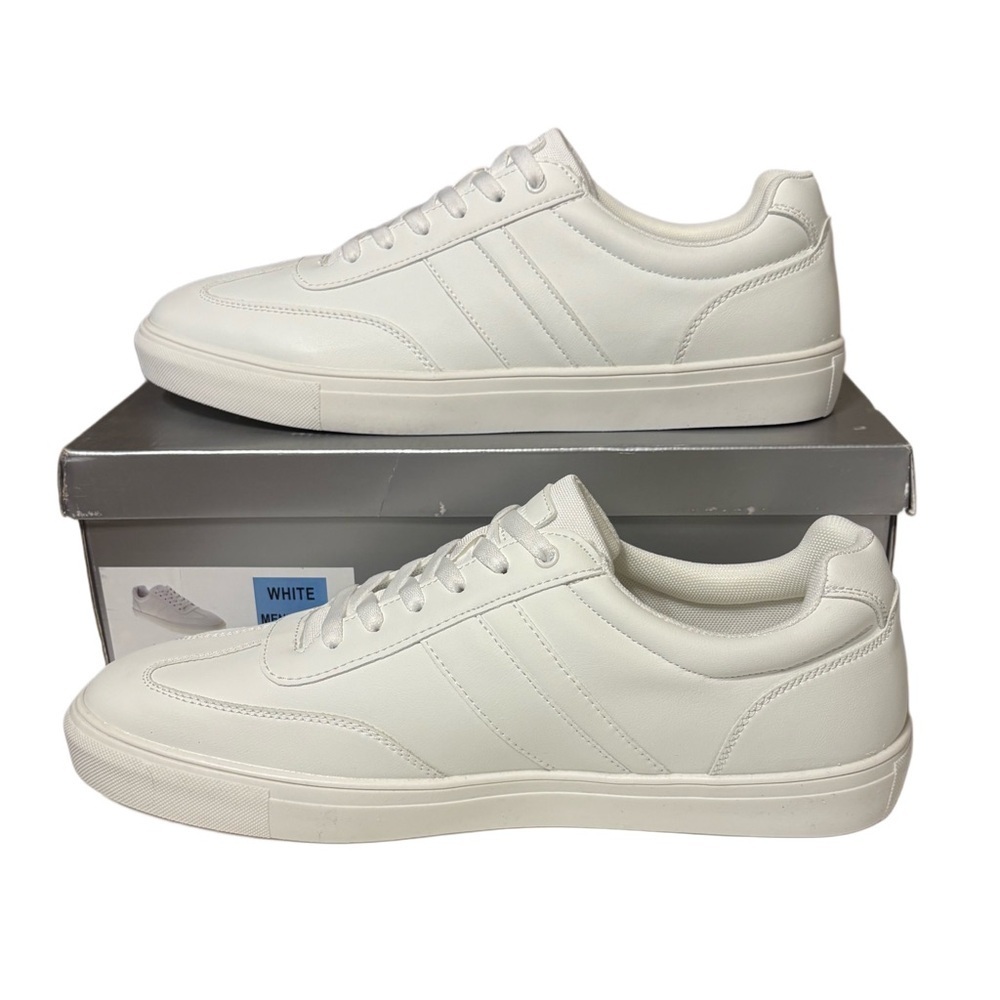 Perry Ellis Classic White Men's Sneakers - Picture 1 of 9